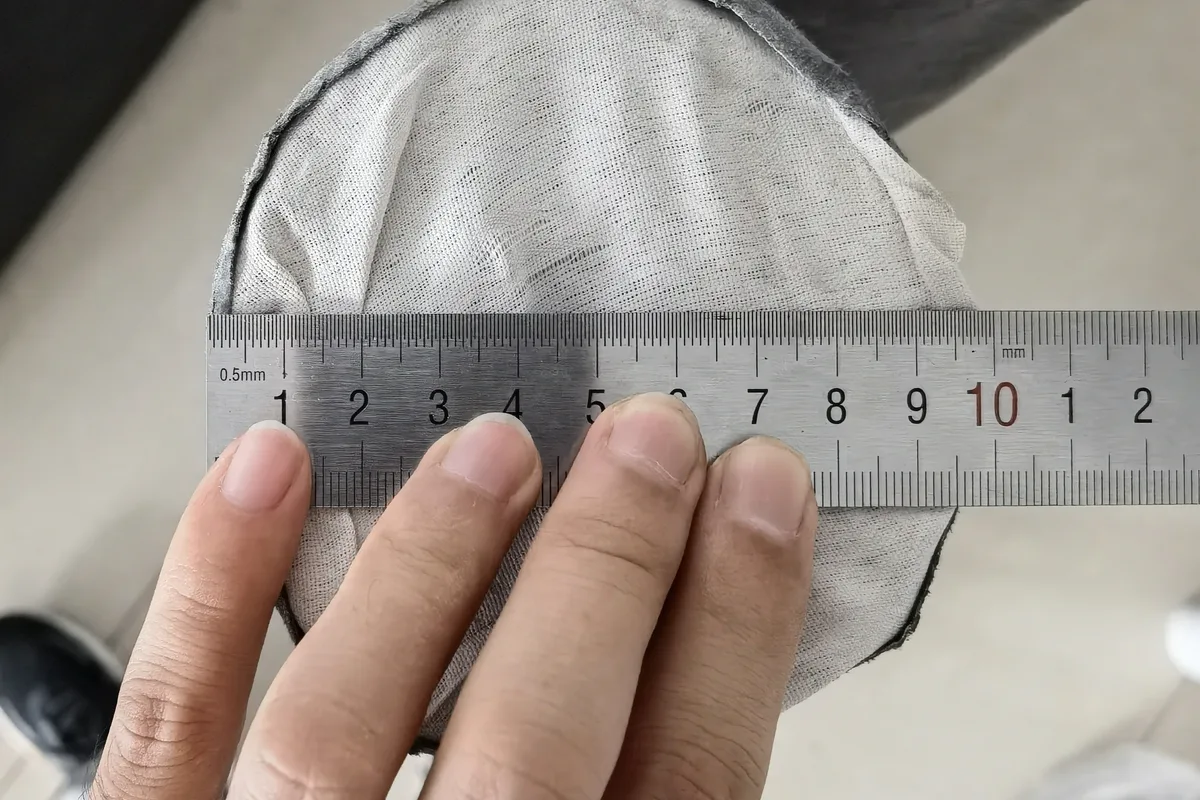 Détail réel du feutre bitumé à base de papier