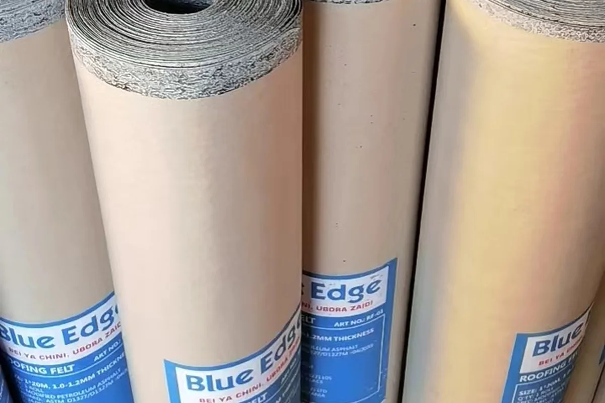 Label dan pembungkusan felt bumbung sebenar