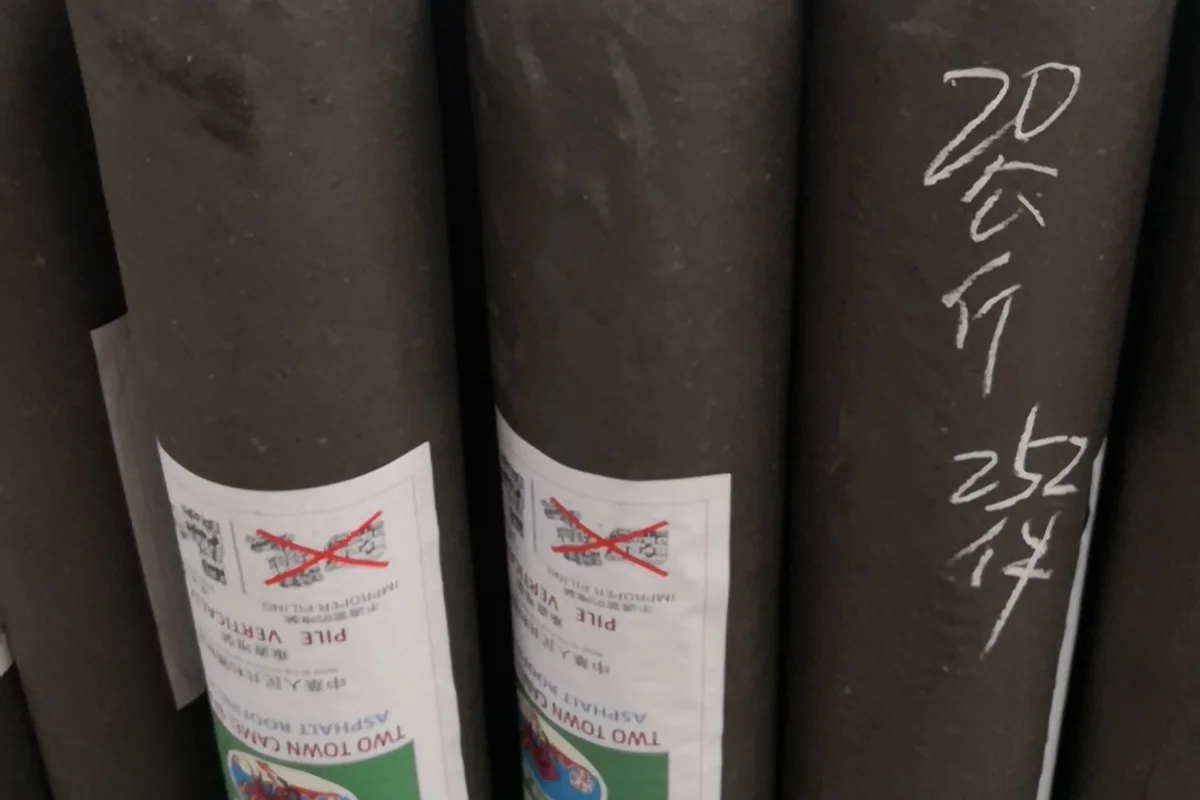 Stok gulungan felt bumbung sebenar untuk bekalan borong