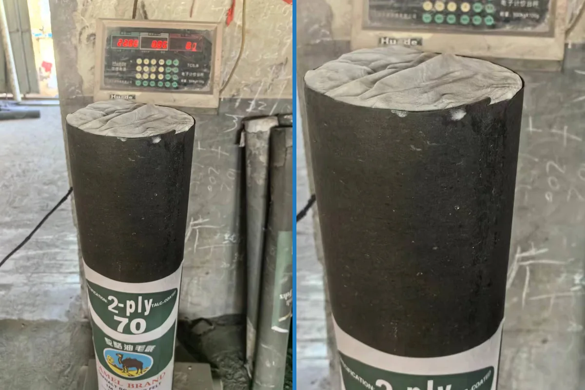 Roofing felt roll stock for bulk supply