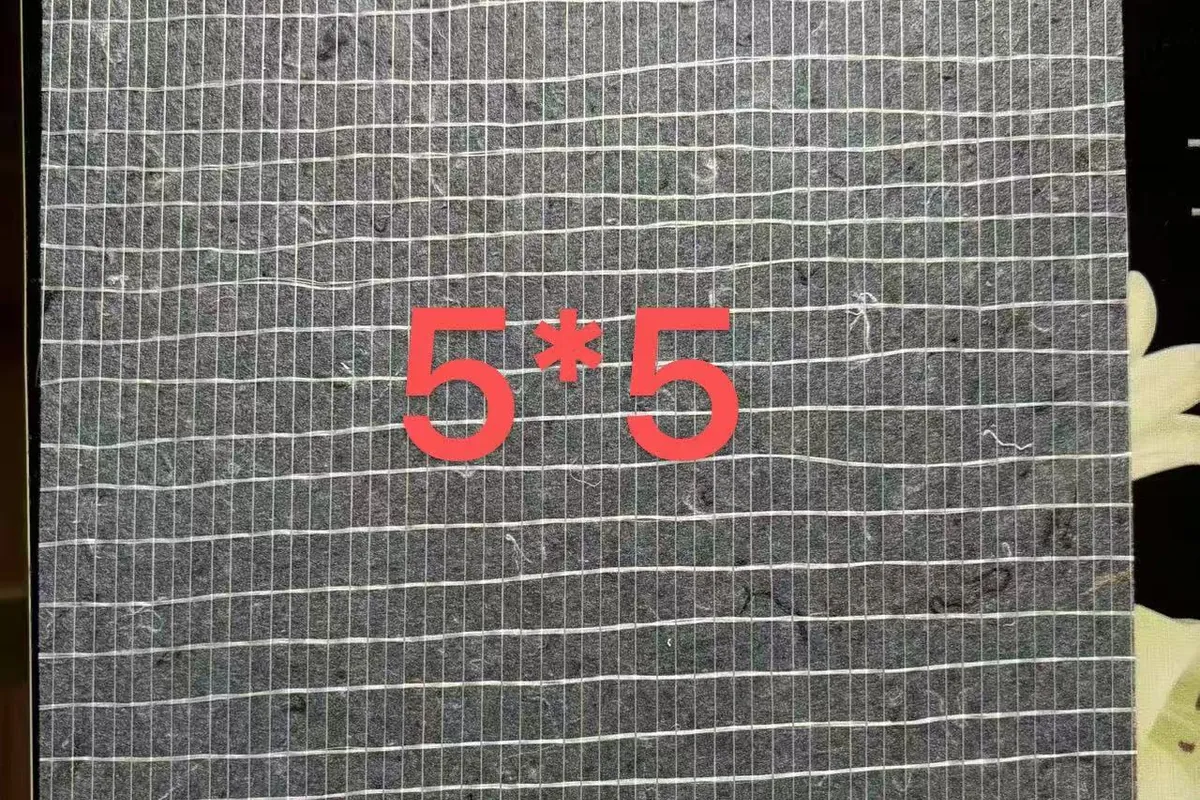 5×5 compound base mat: mesh detail