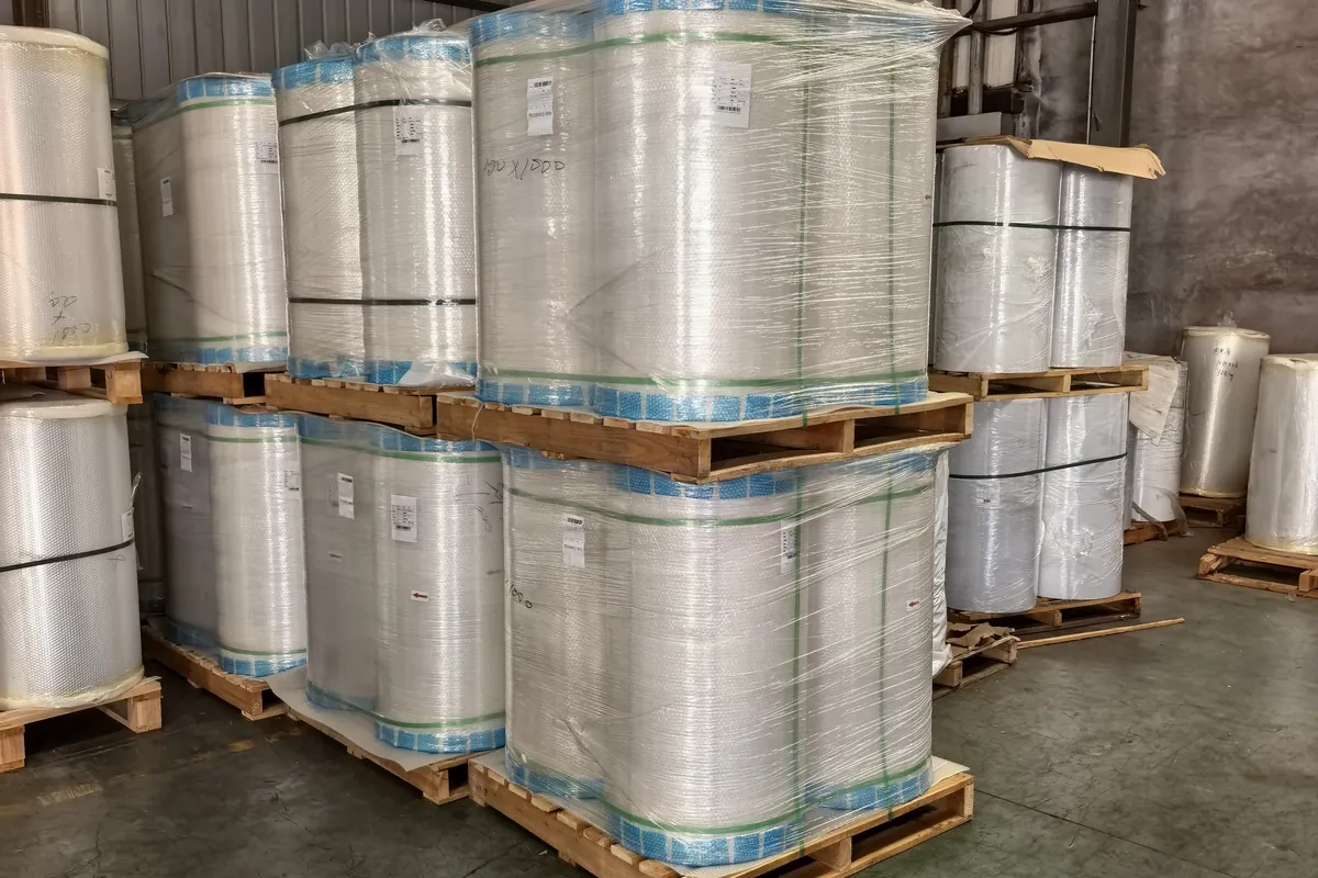 Film pallets with wrapping and protective covers