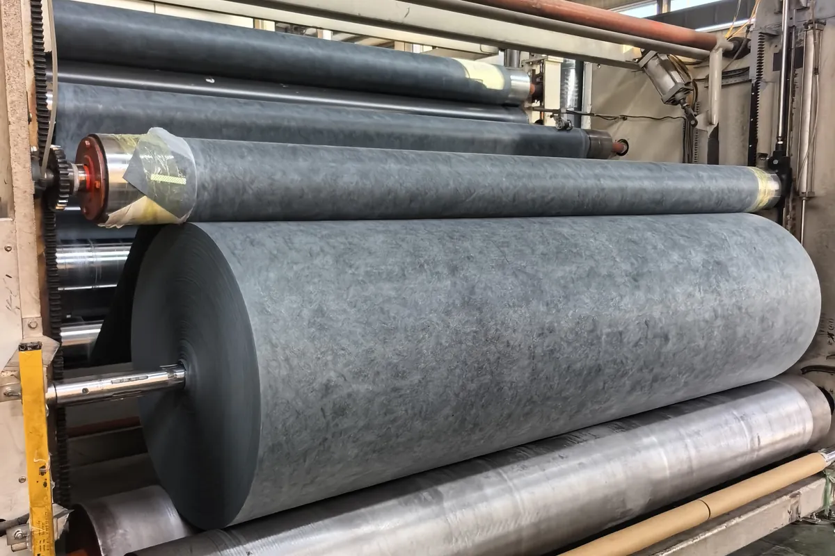 Compound base mat on production equipment