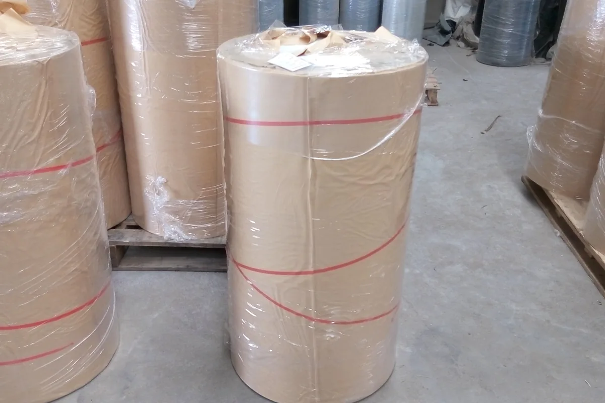 PET carrier film: wrapped supply rolls